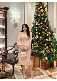 فستان نسائى أنيق من الترتر اللامع