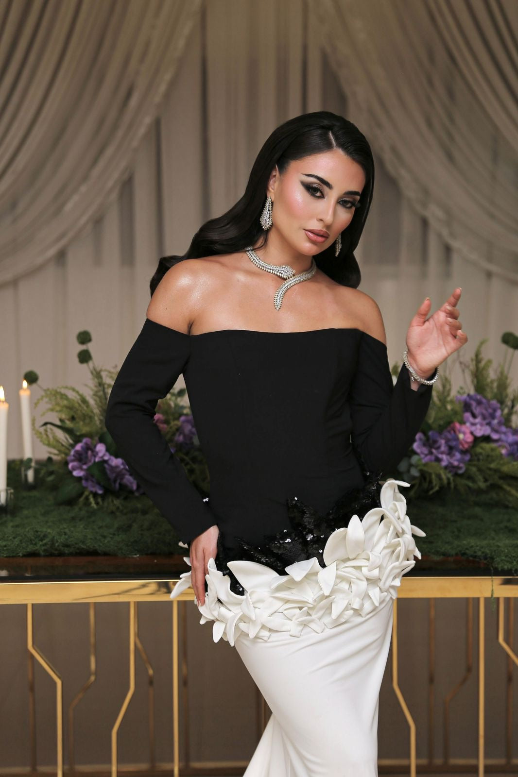 فستان ملكي فاخر من مجموعة لمياء الجميل