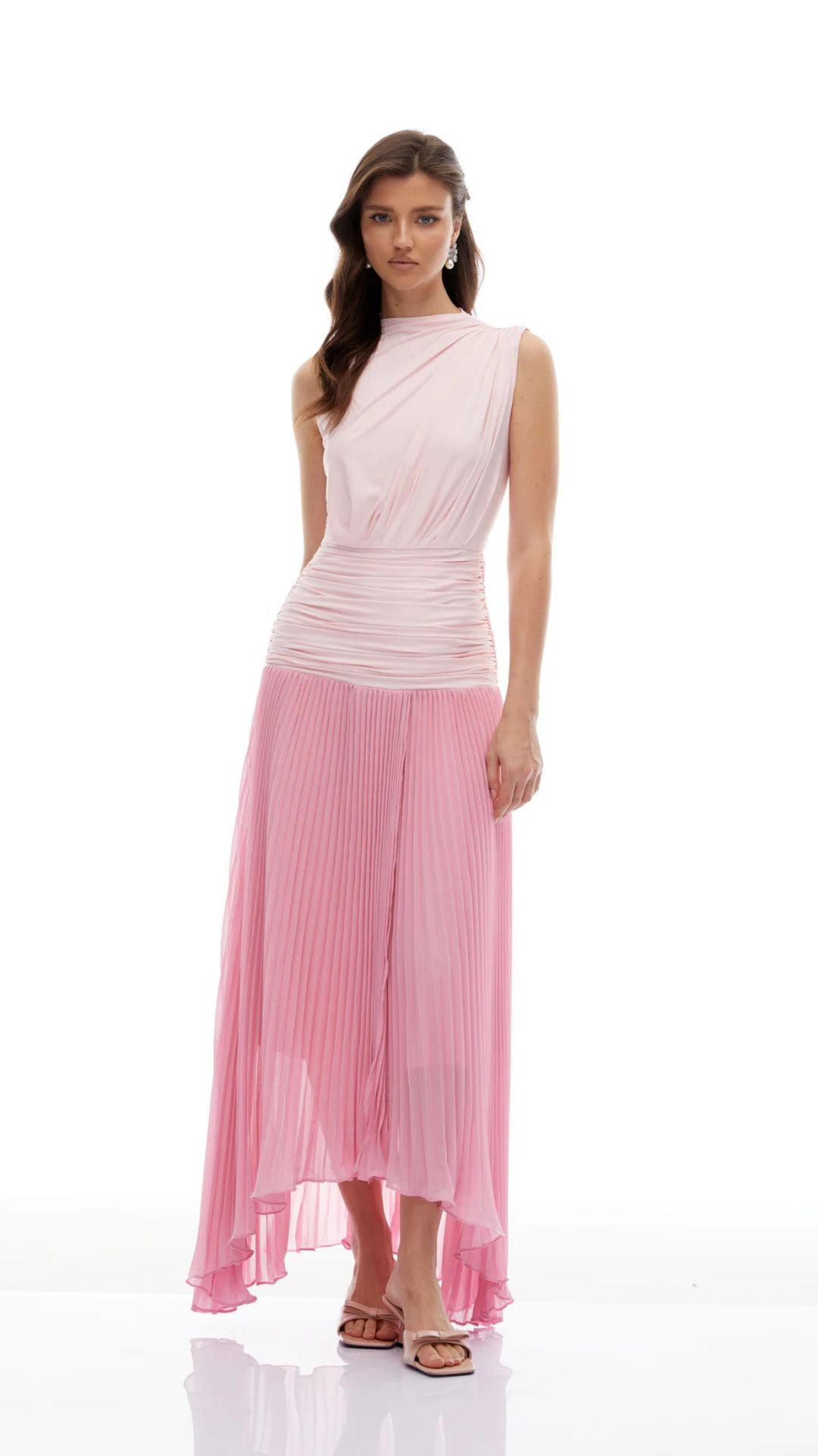 فستان وردي انيق