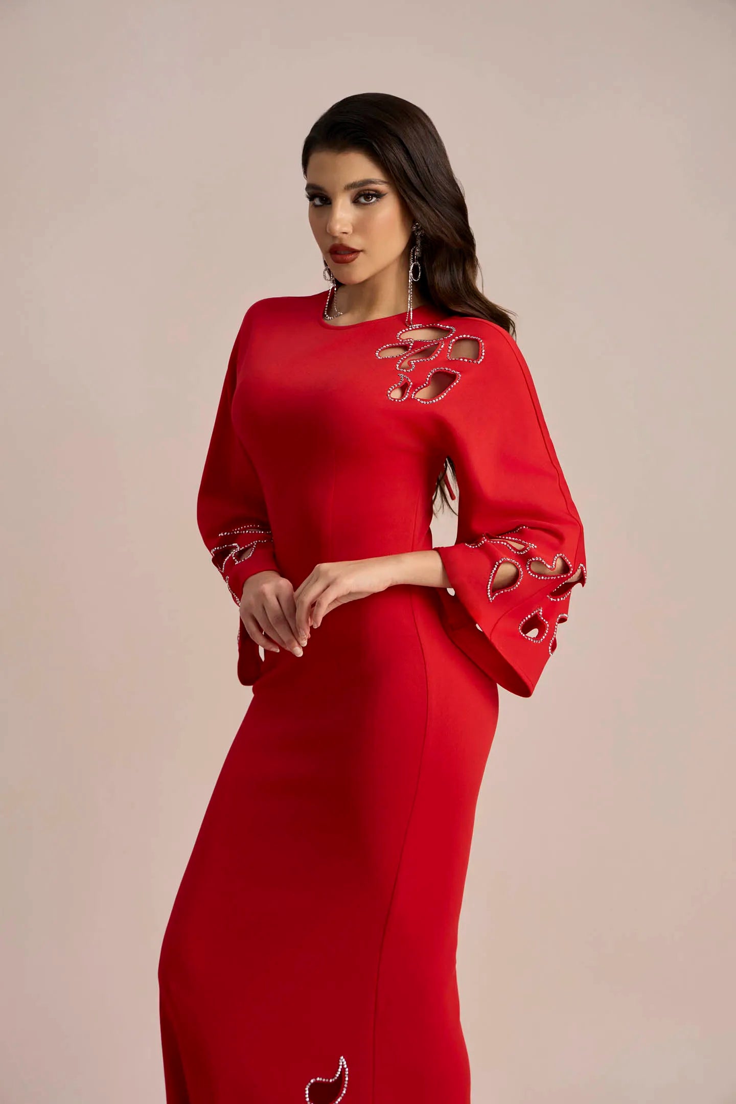 فستان احمر راقي